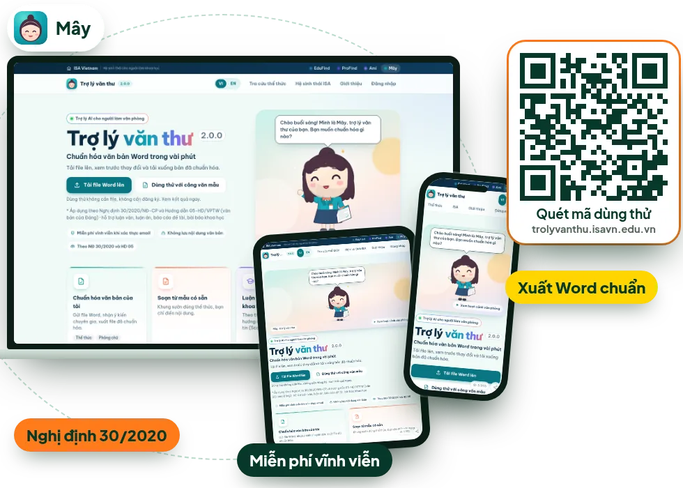 Mây trên máy tính, máy tính bảng và điện thoại, kèm mã QR dùng thử